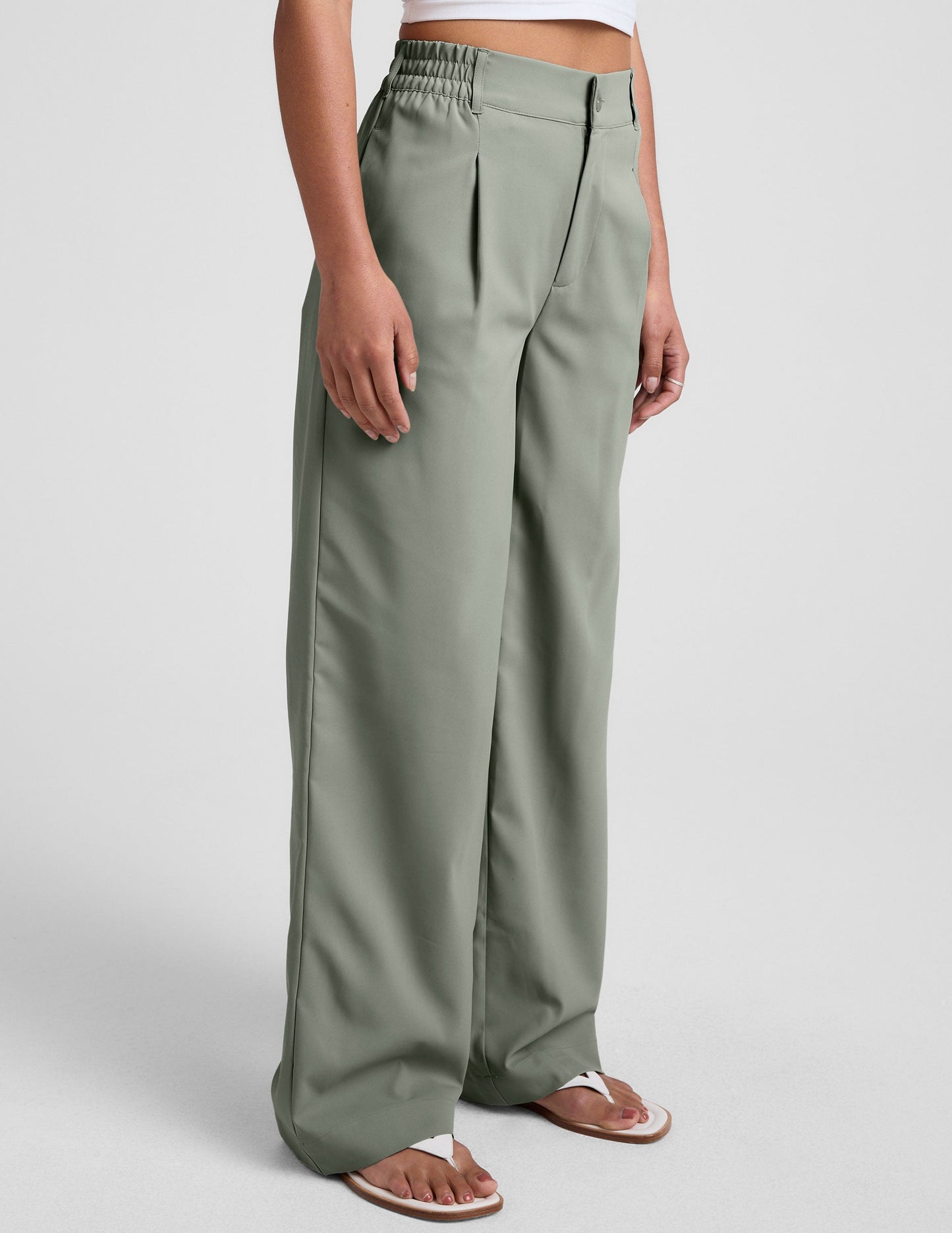Comfy Stylish Mid-Rise Wide Leg Trouser for Effortless Travel and Work