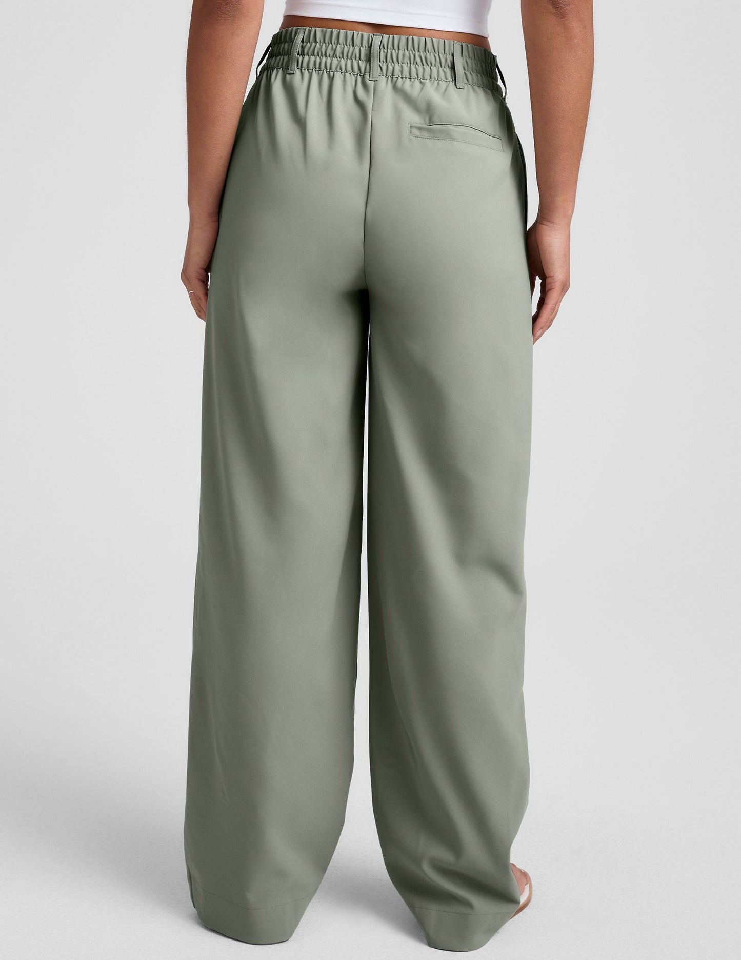 Comfy Stylish Mid-Rise Wide Leg Trouser for Effortless Travel and Work