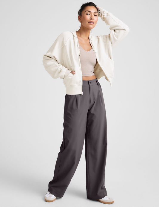 Beyond Yoga Mid-Rise Wide Leg Trousers: Comfortable, Stylish, Versatile for Women