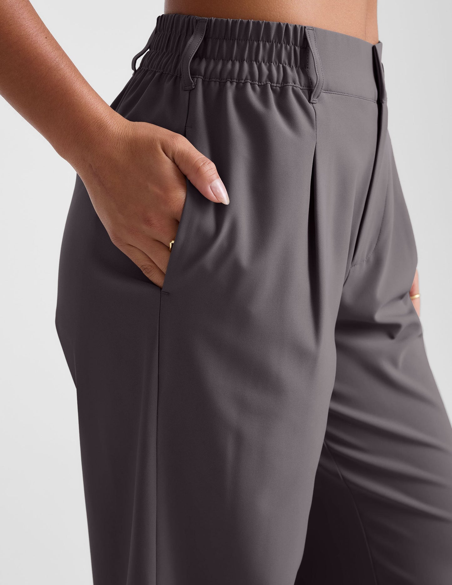 Beyond Yoga Mid-Rise Wide Leg Trousers: Comfortable, Stylish, Versatile for Women