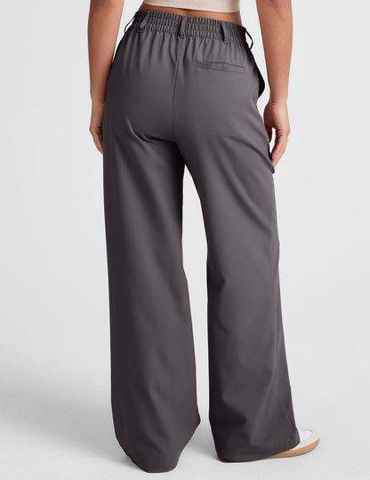 Beyond Yoga Mid-Rise Wide Leg Trousers: Comfortable, Stylish, Versatile for Women