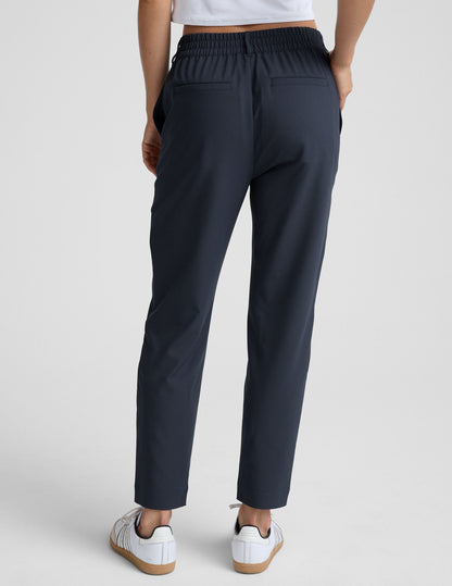 Beyond Yoga Women's Status Tapered Ankle Pant, Jetstretch Woven, Mid-Rise, Nocturnal Navy