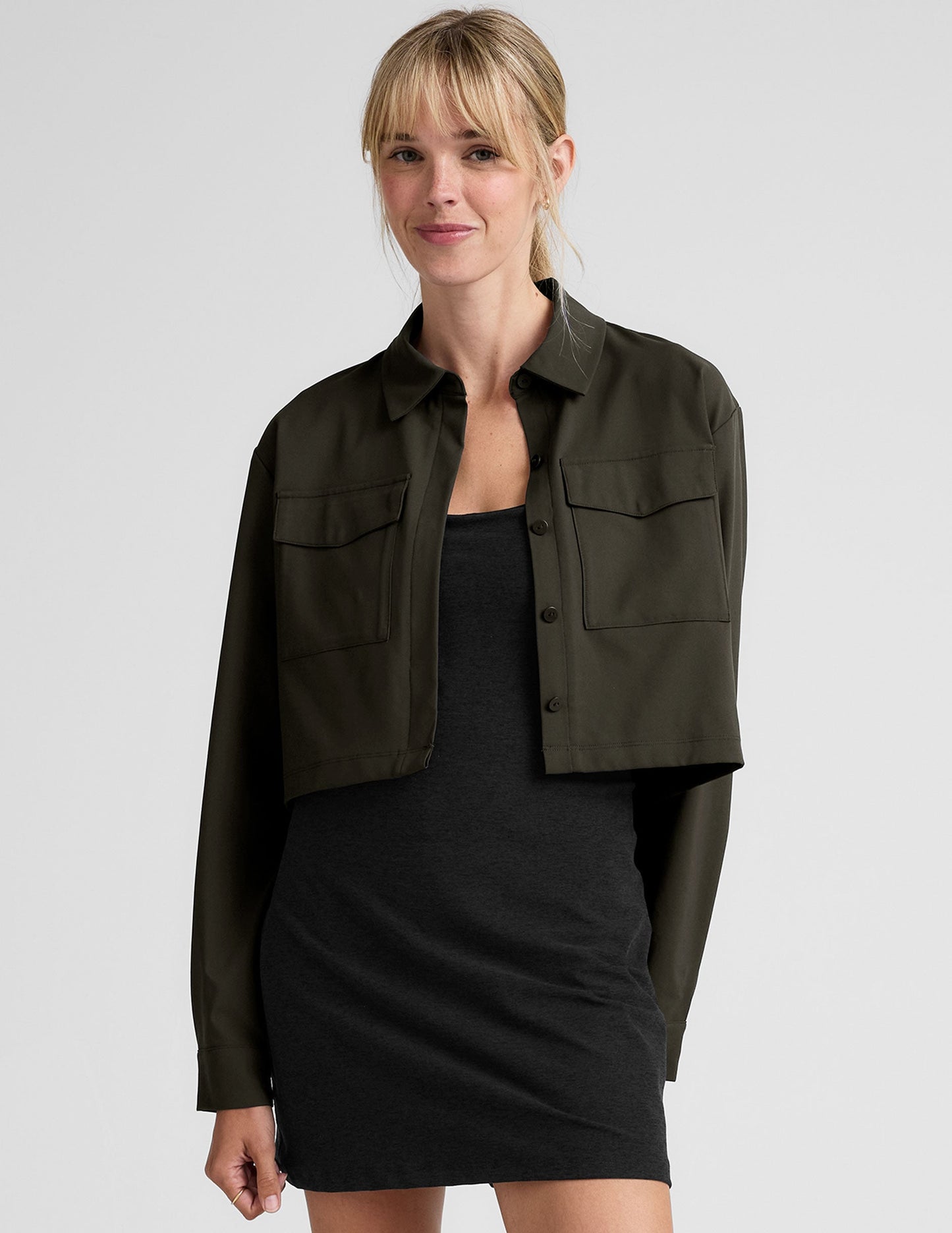 Women's Midtown Cropped Jacket: Relaxed Fit, JetStretch Woven Fabric, Cargo Pockets
