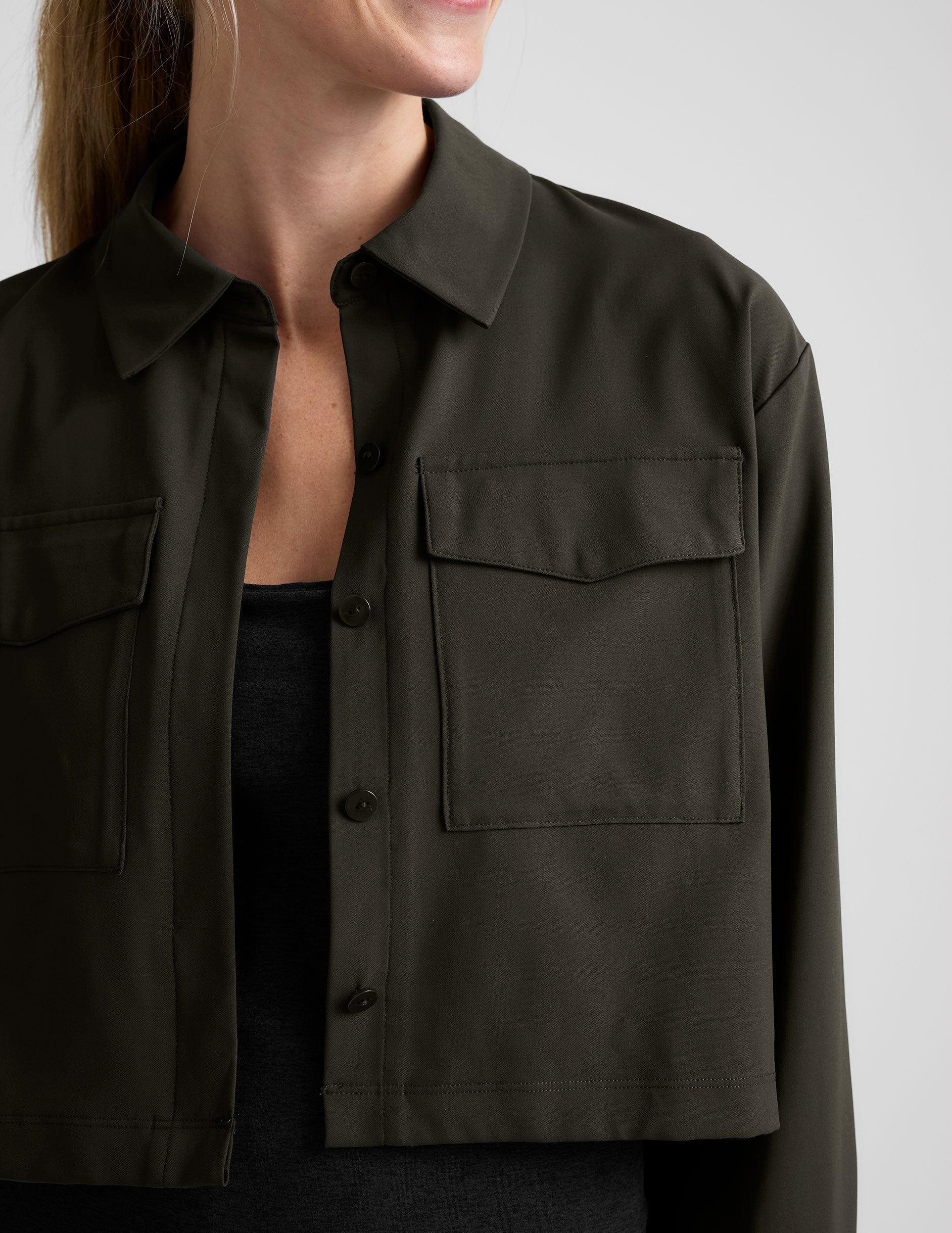 Women's Midtown Cropped Jacket: Relaxed Fit, JetStretch Woven Fabric, Cargo Pockets