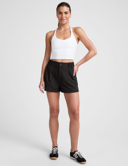 Women's JetStretch Tailored Comfort Shorts with Pockets and Elastic Waistband