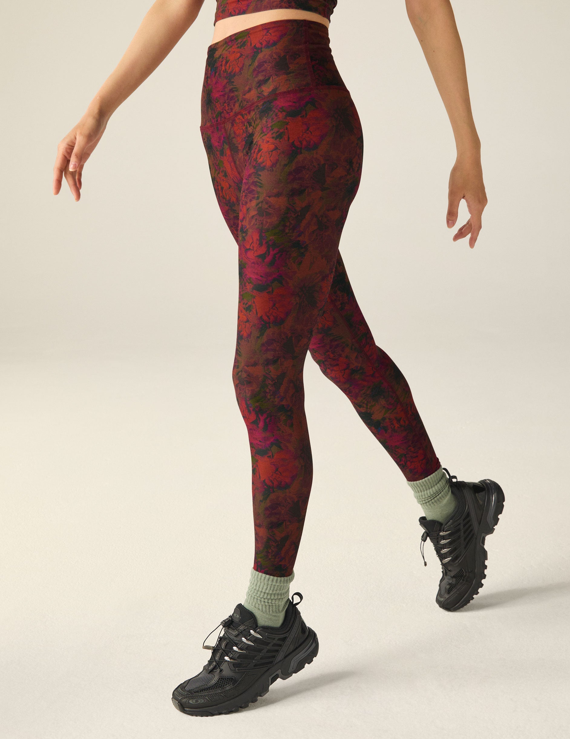 Midnight Floral SoftMark High-Waisted Midi Legging: Ultra-Soft, Supportive, Moisture-Wicking Activewear