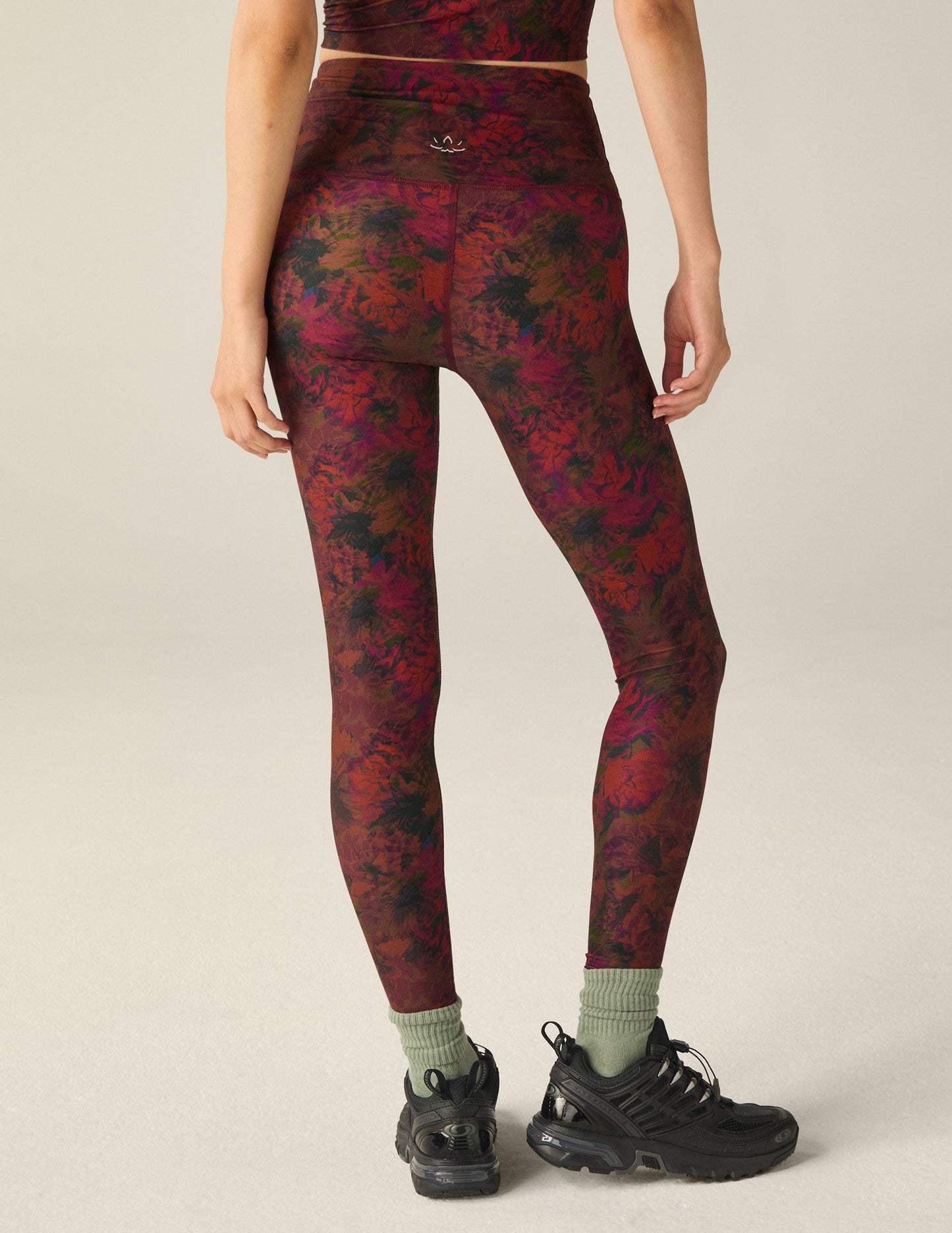 Midnight Floral SoftMark High-Waisted Midi Legging: Ultra-Soft, Supportive, Moisture-Wicking Activewear