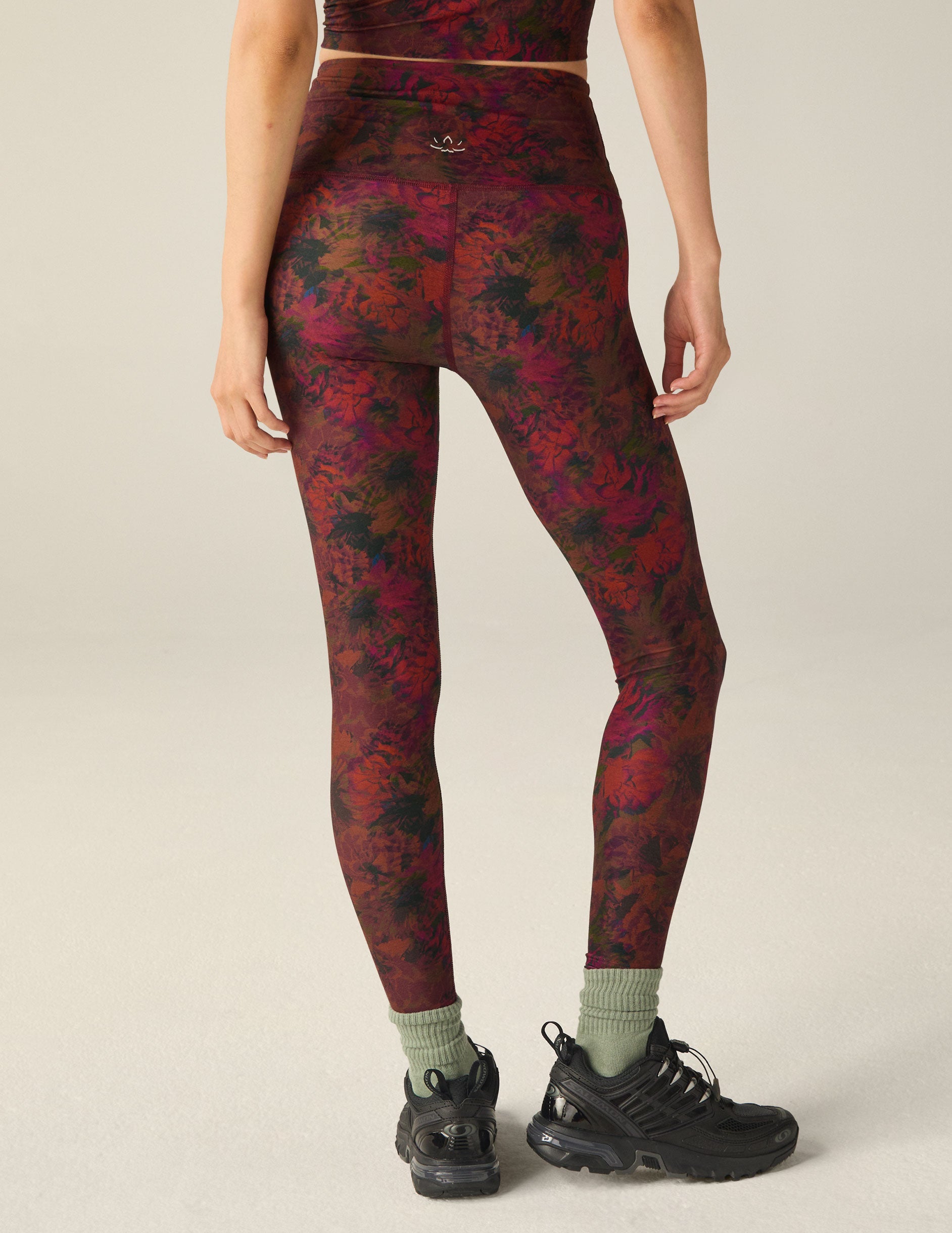 Midnight Floral SoftMark High-Waisted Midi Legging: Ultra-Soft, Supportive, Moisture-Wicking Activewear