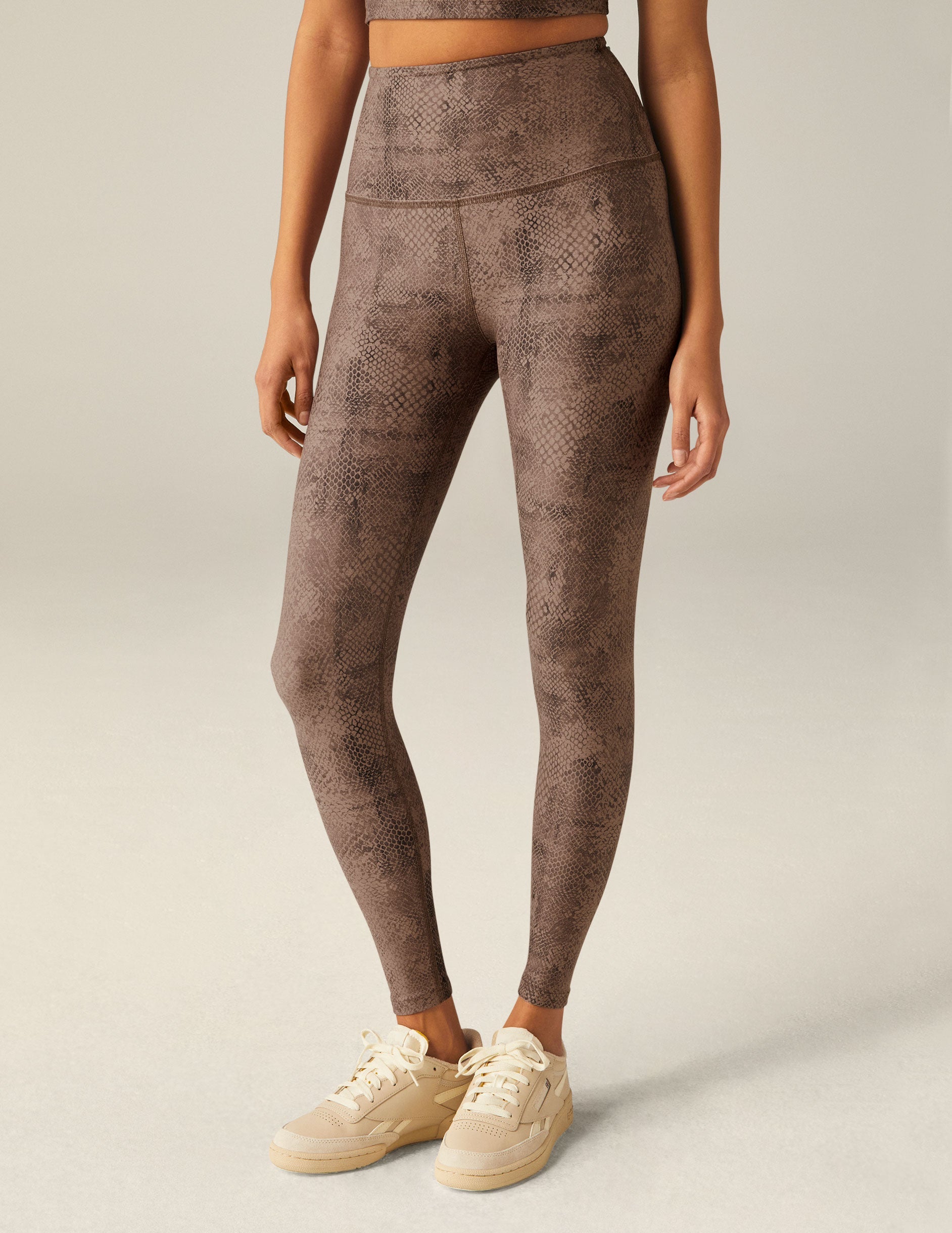 SoftMark Snakeskin High-Waisted Midi Leggings: Buttery Soft, Flattering Fit