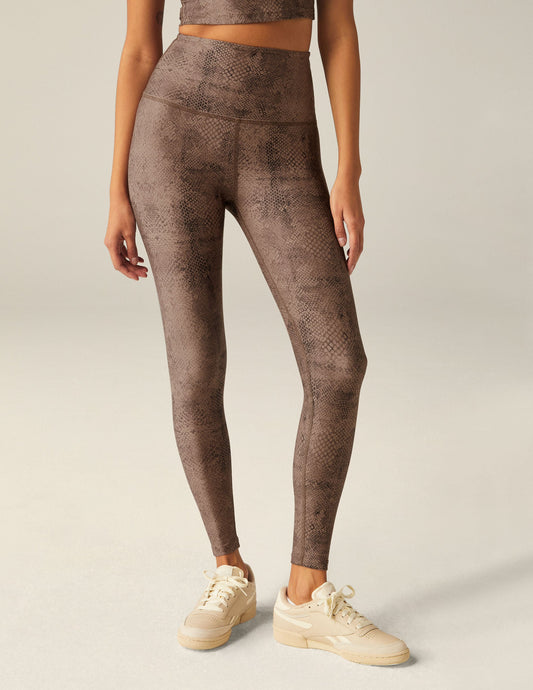 SoftMark Snakeskin High-Waisted Midi Leggings: Buttery Soft, Flattering Fit
