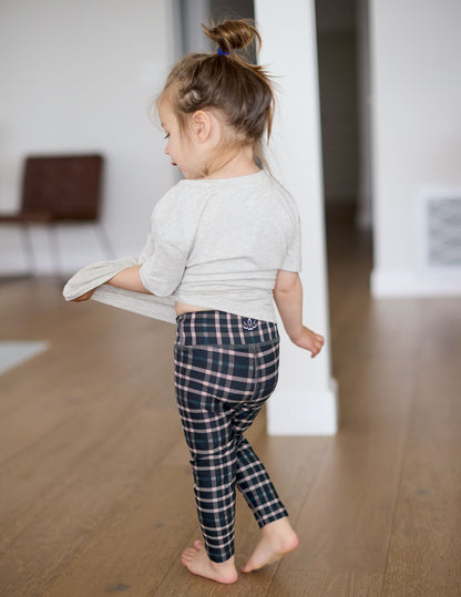 SoftMark Buttery Spacedye Plaid Toddler Leggings: Stretchy, Durable, Comfortable Kids' Pants