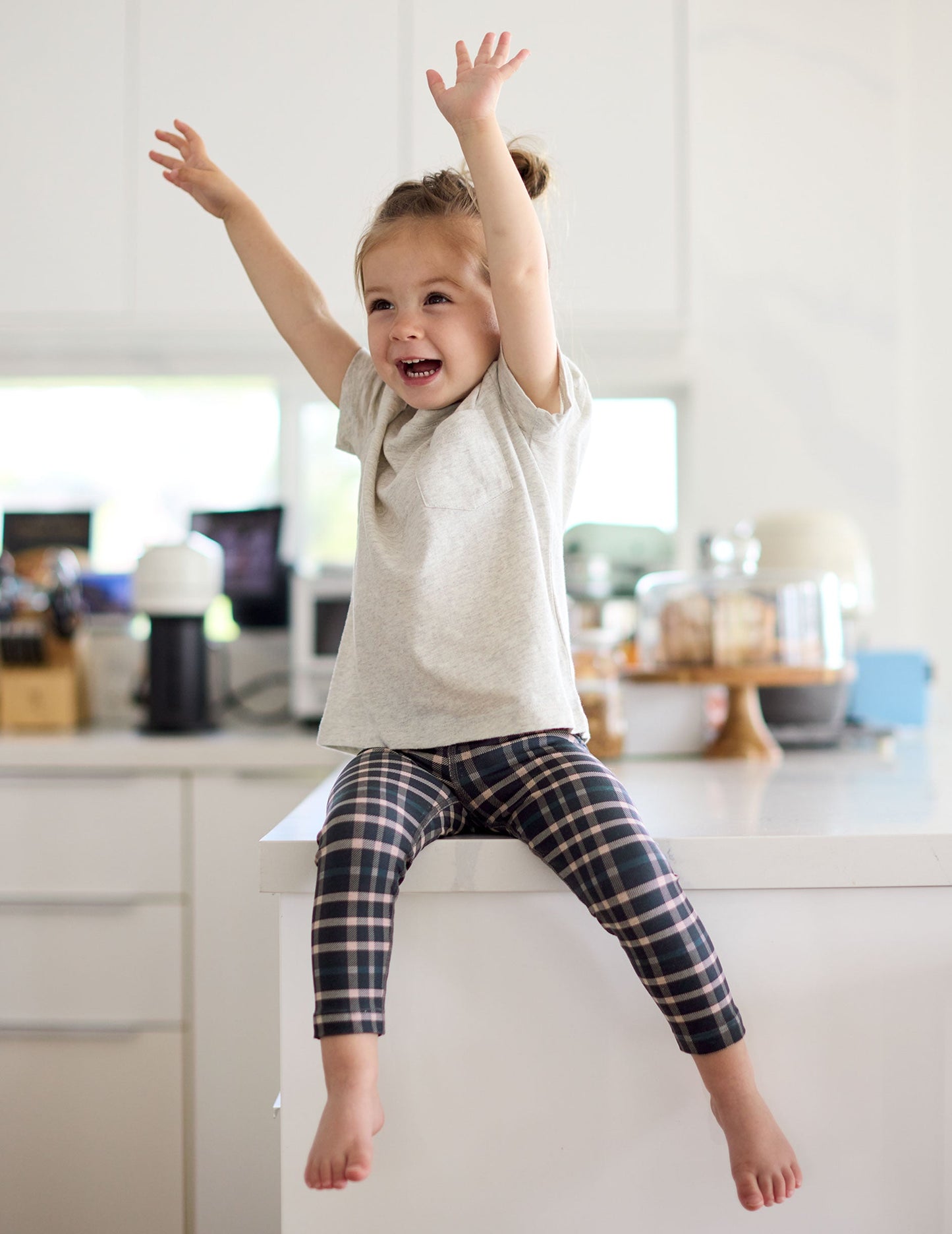 SoftMark Buttery Spacedye Plaid Toddler Leggings: Stretchy, Durable, Comfortable Kids' Pants