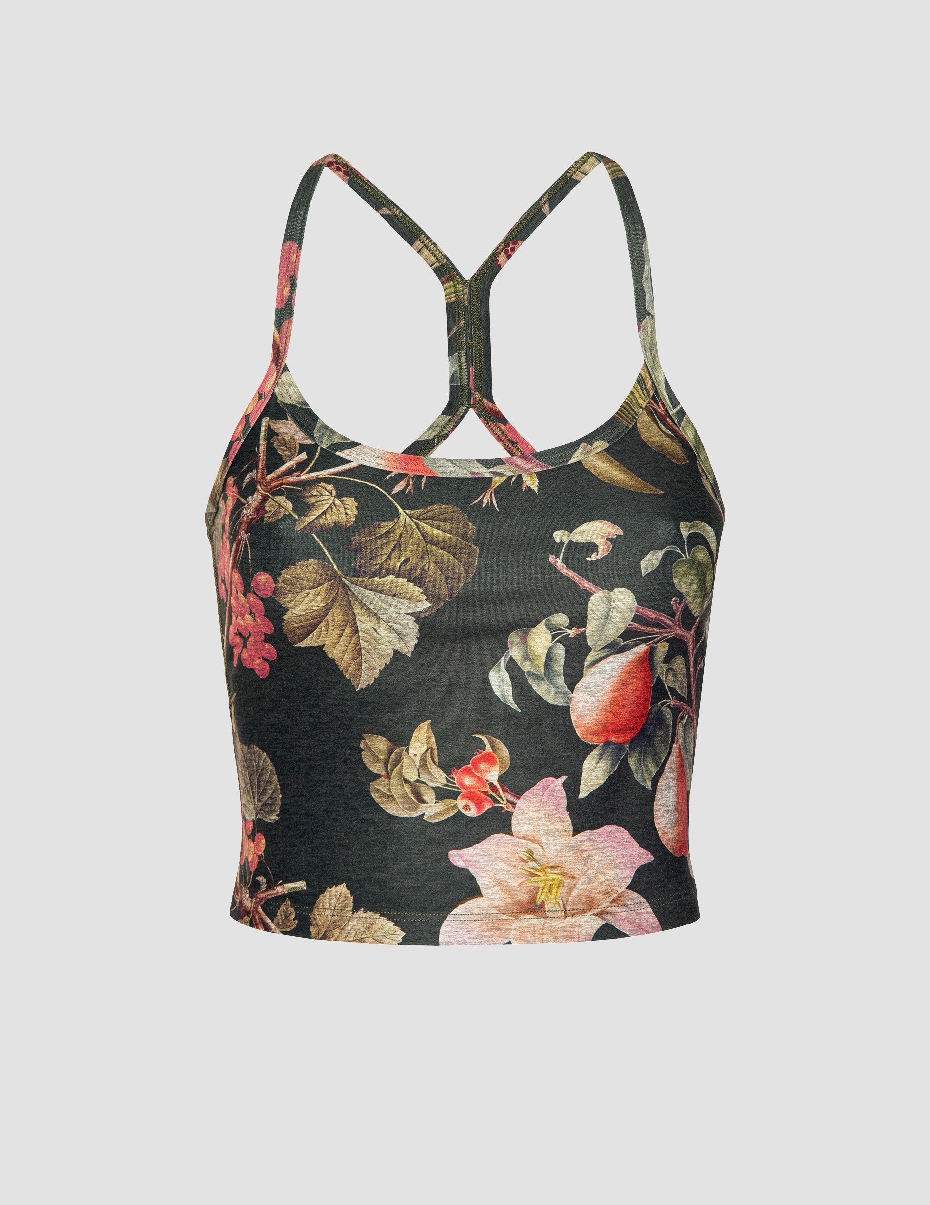 SoftMark Botanical Garden Slim Racerback Cropped Tank: Ultimate Comfort & Support