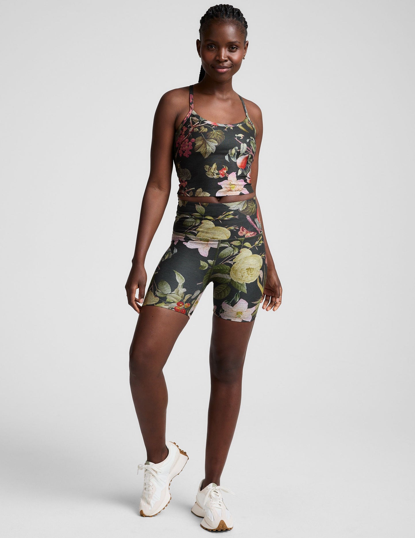 SoftMark Botanical Garden Slim Racerback Cropped Tank: Ultimate Comfort & Support
