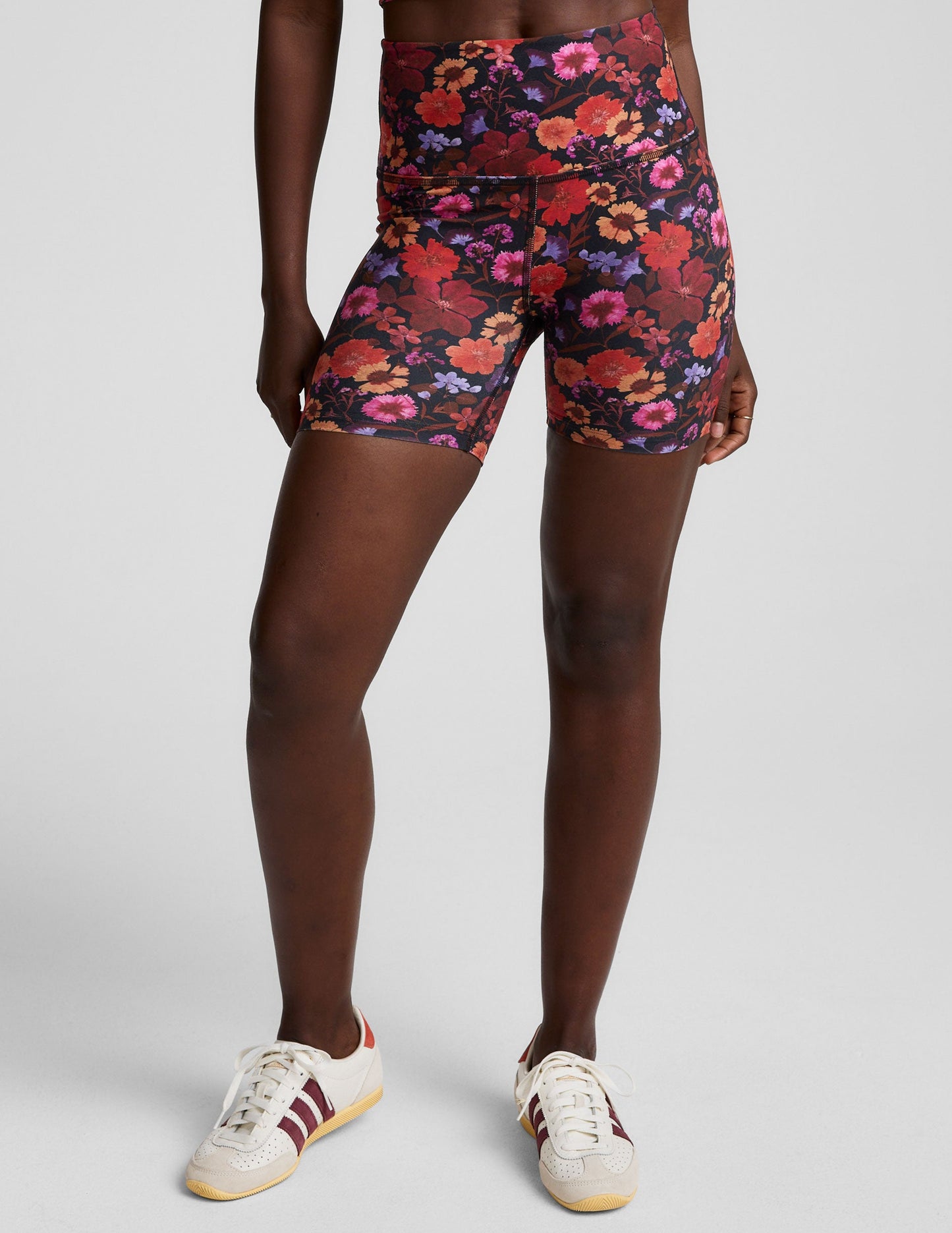 Women's Floral SoftMark High-Waisted 5-Inch Inseam Biker Shorts
