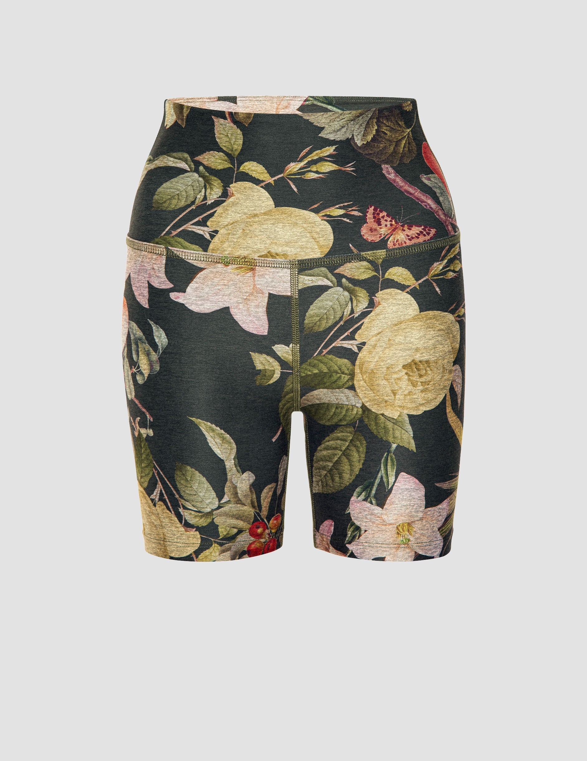 SoftMark Botanical Garden High-Waisted Biker Shorts: Yoga & Active Wear