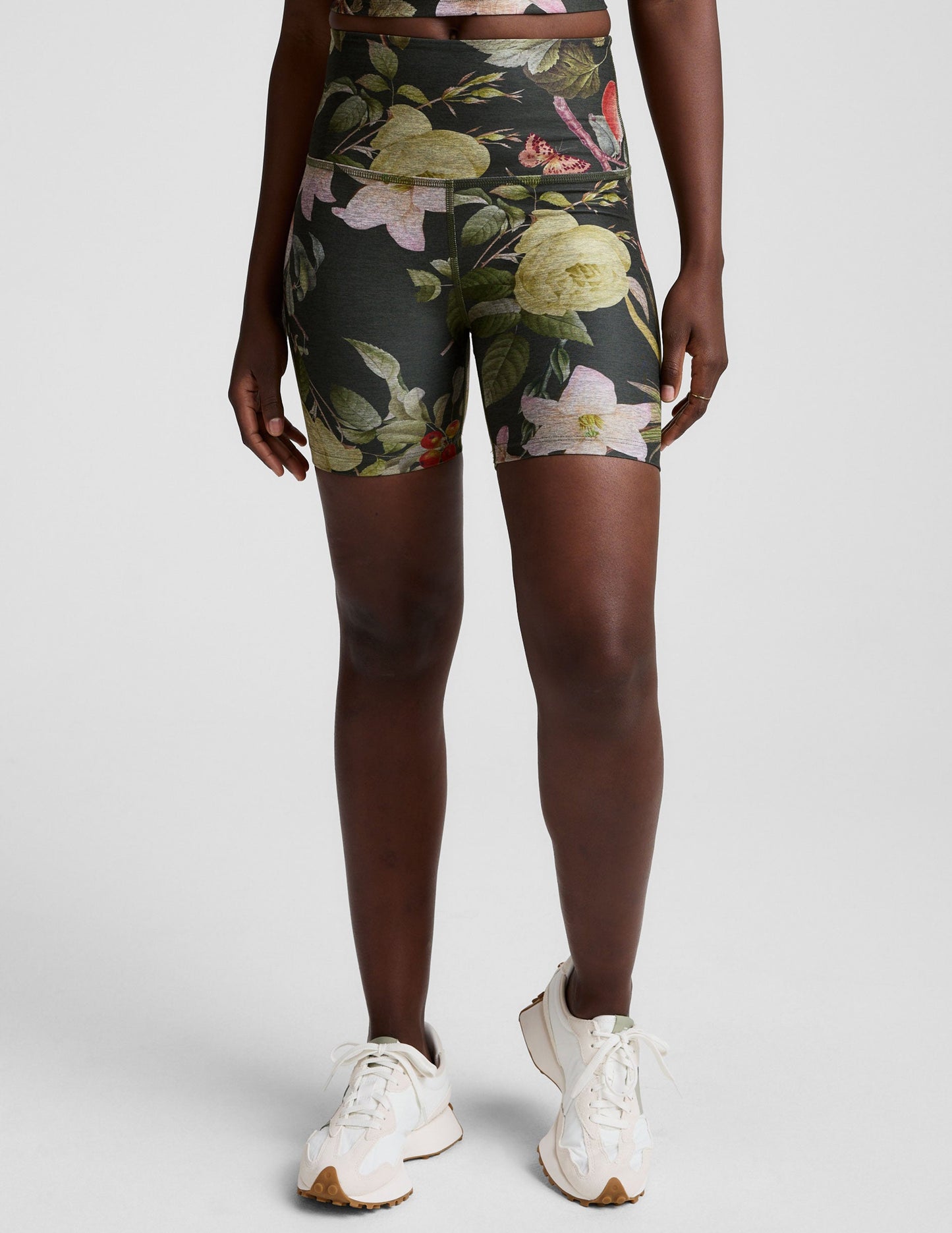 SoftMark Botanical Garden High-Waisted Biker Shorts: Yoga & Active Wear