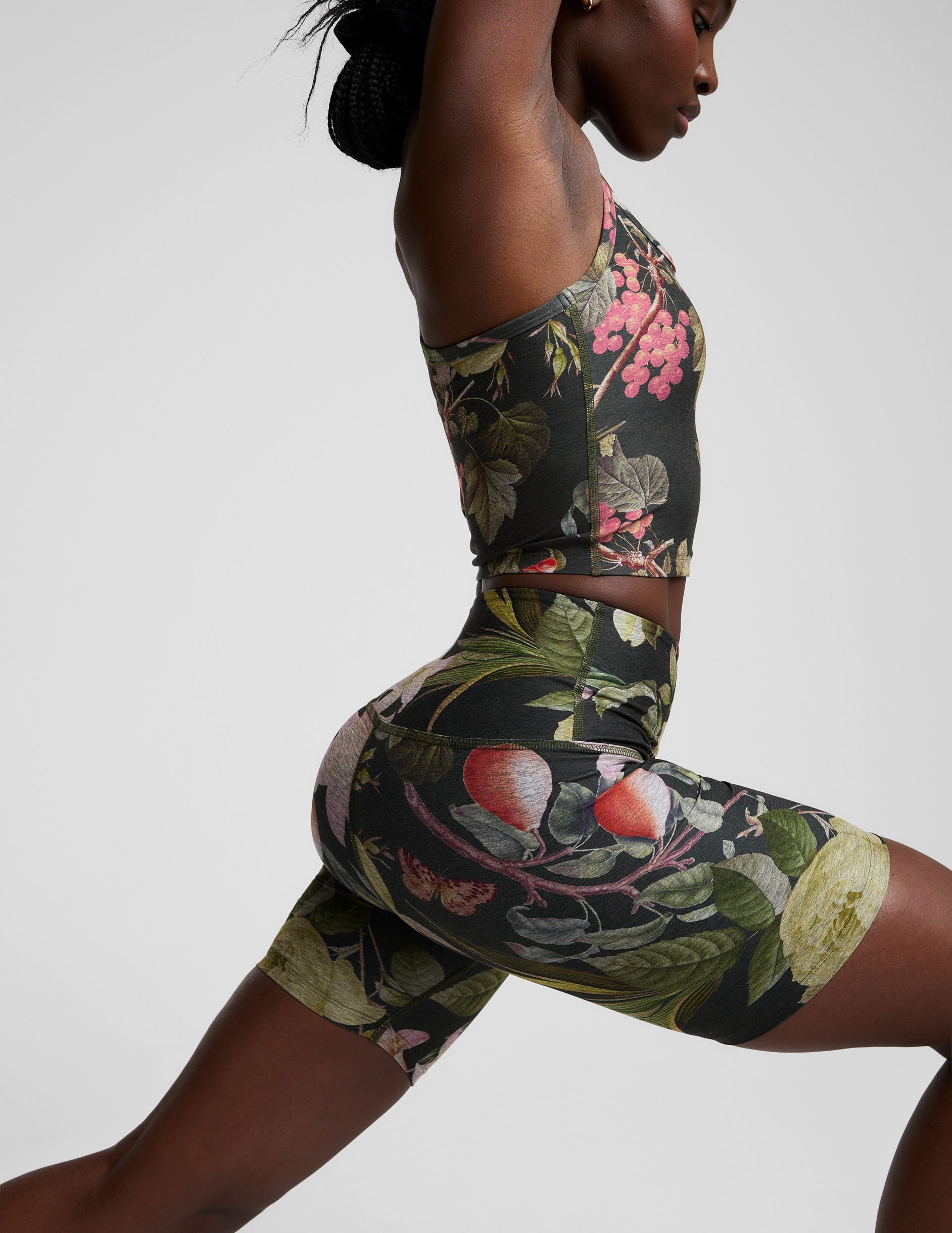 SoftMark Botanical Garden High-Waisted Biker Shorts: Yoga & Active Wear
