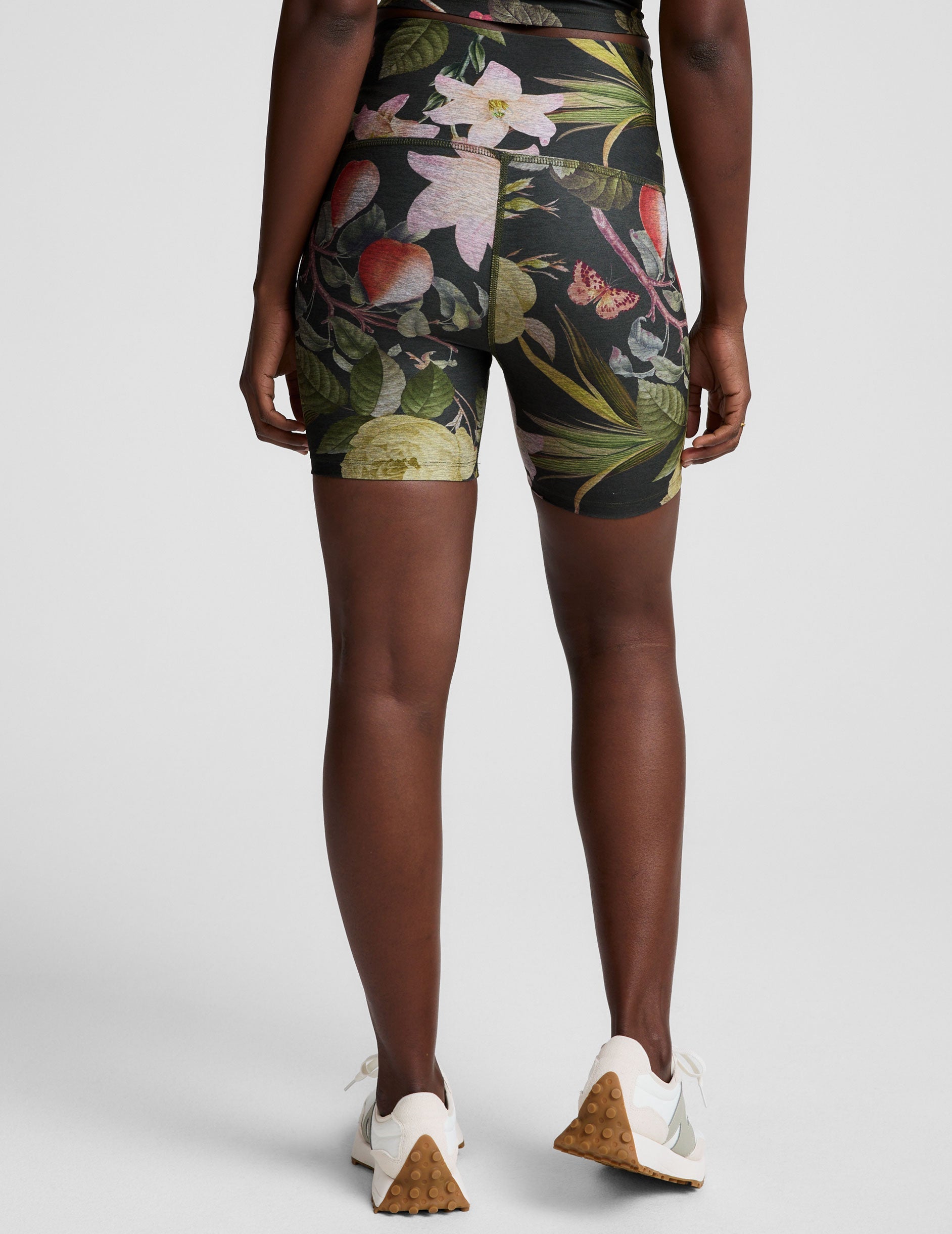 SoftMark Botanical Garden High-Waisted Biker Shorts: Yoga & Active Wear
