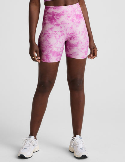 SoftMark Ice Dye High-Waisted Biker Shorts: Comfortable Yoga Cycling Activewear