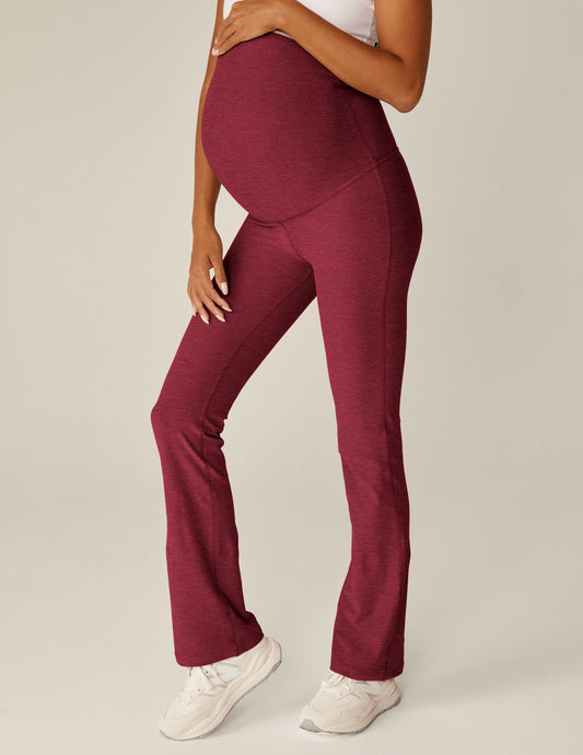 Soft Spacedye Maternity Bootcut Pants: High Waist, Comfortable Pregnancy Activewear