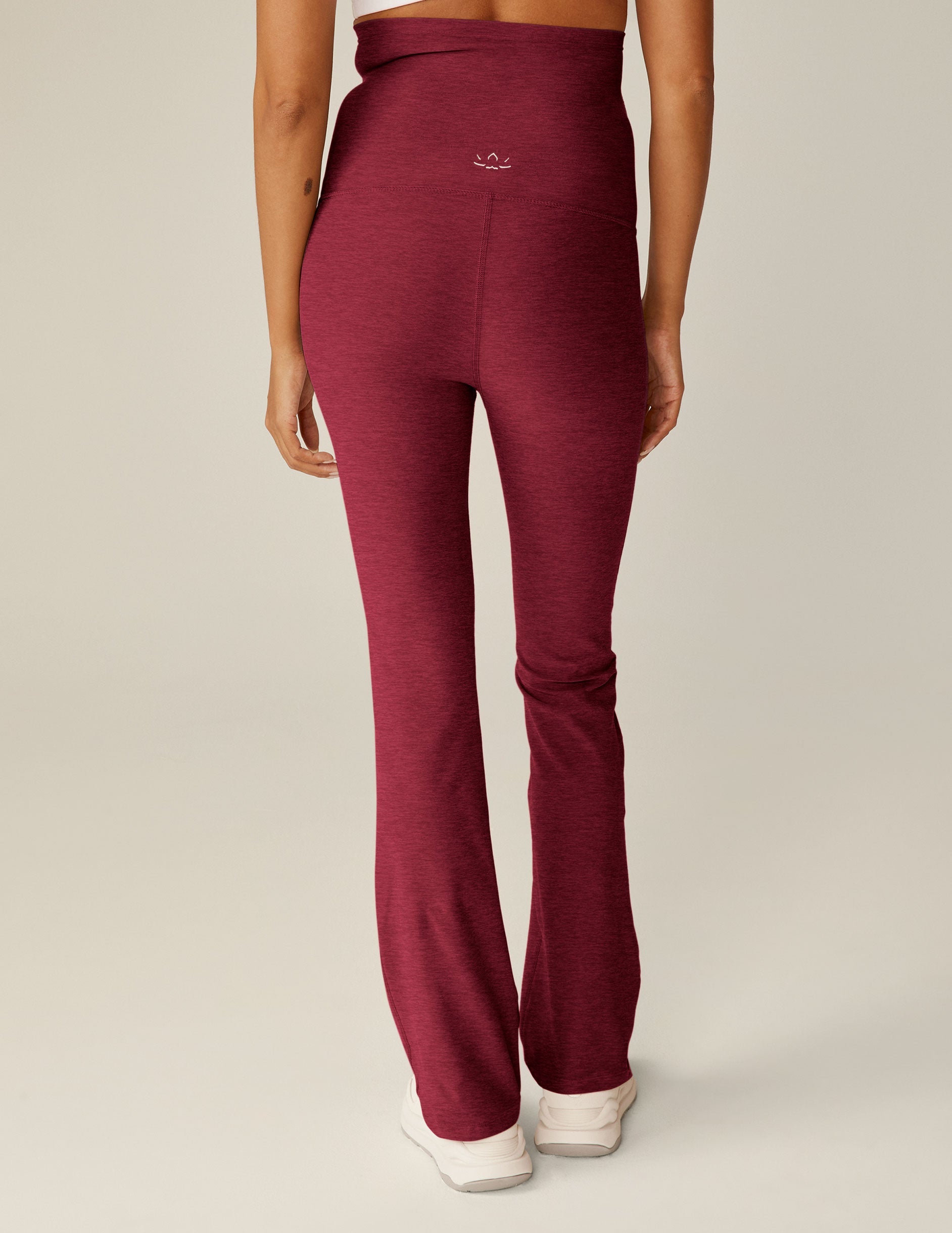 Soft Spacedye Maternity Bootcut Pants: High Waist, Comfortable Pregnancy Activewear