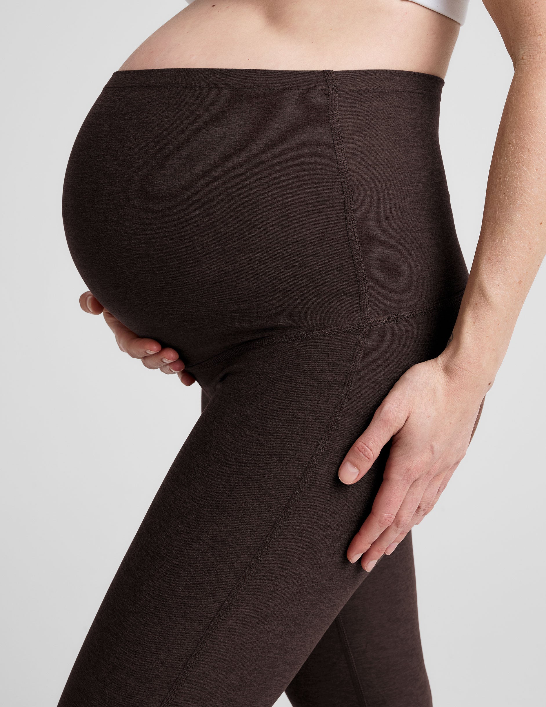 Beyond Yoga Spacedye Dark Chocolate Heather Maternity Flare Pants