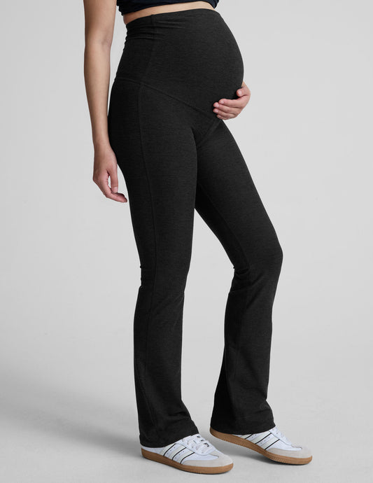 Ultra-Soft Spacedye Maternity Bootcut Pants: High-Waisted, Flattering Comfort for Expecting Moms