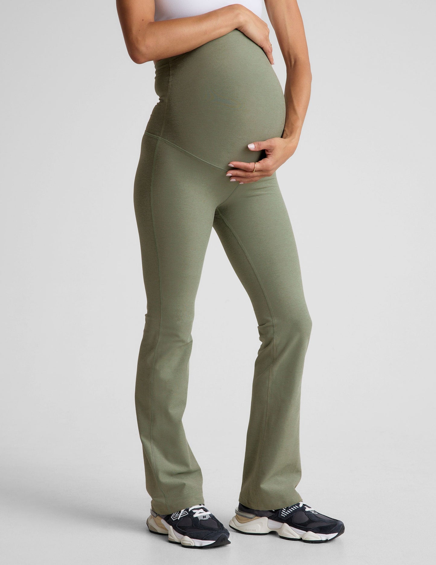 Comfortable Spacedye Maternity Bootcut Pants for Expecting Moms