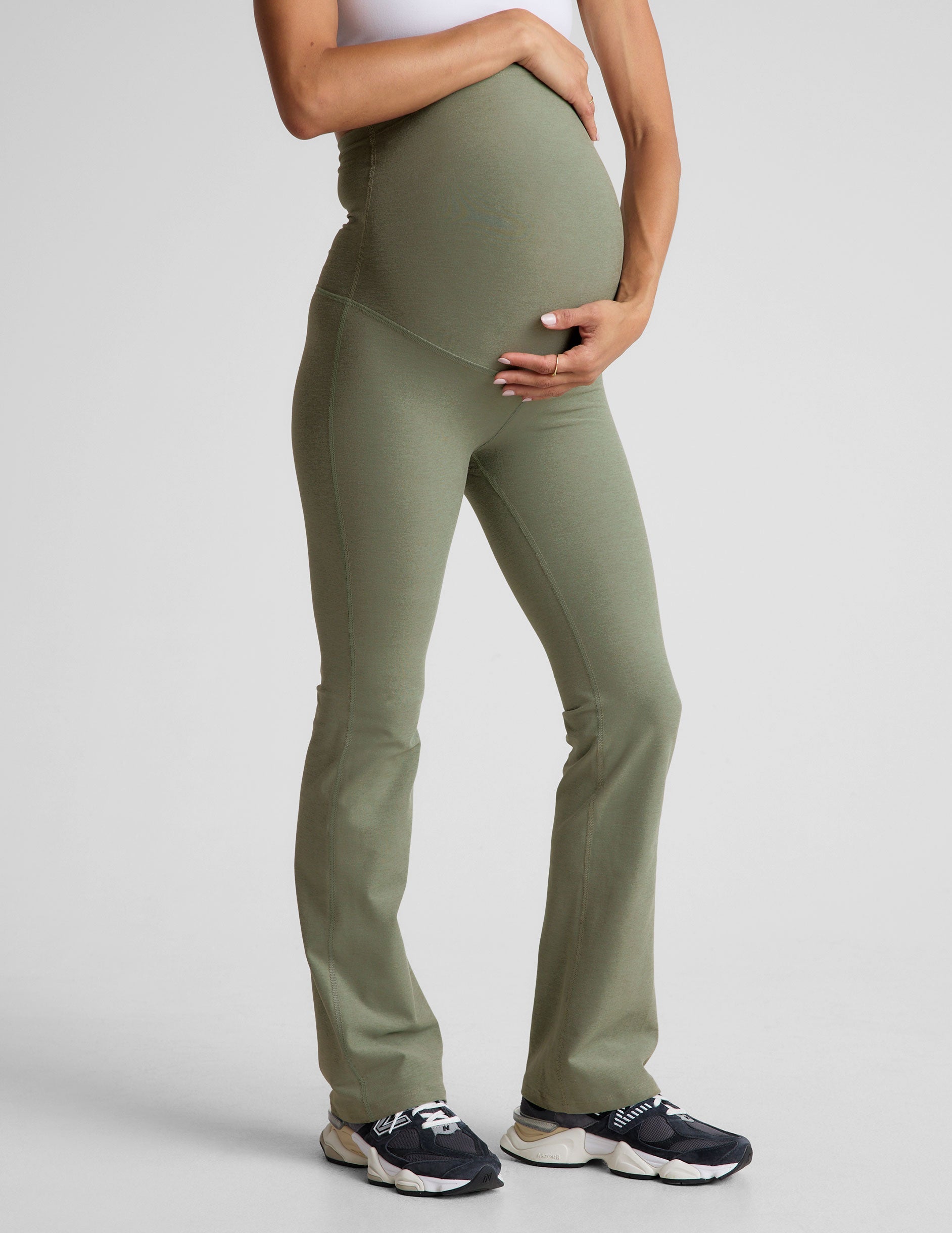 Comfortable Spacedye Maternity Bootcut Pants for Expecting Moms