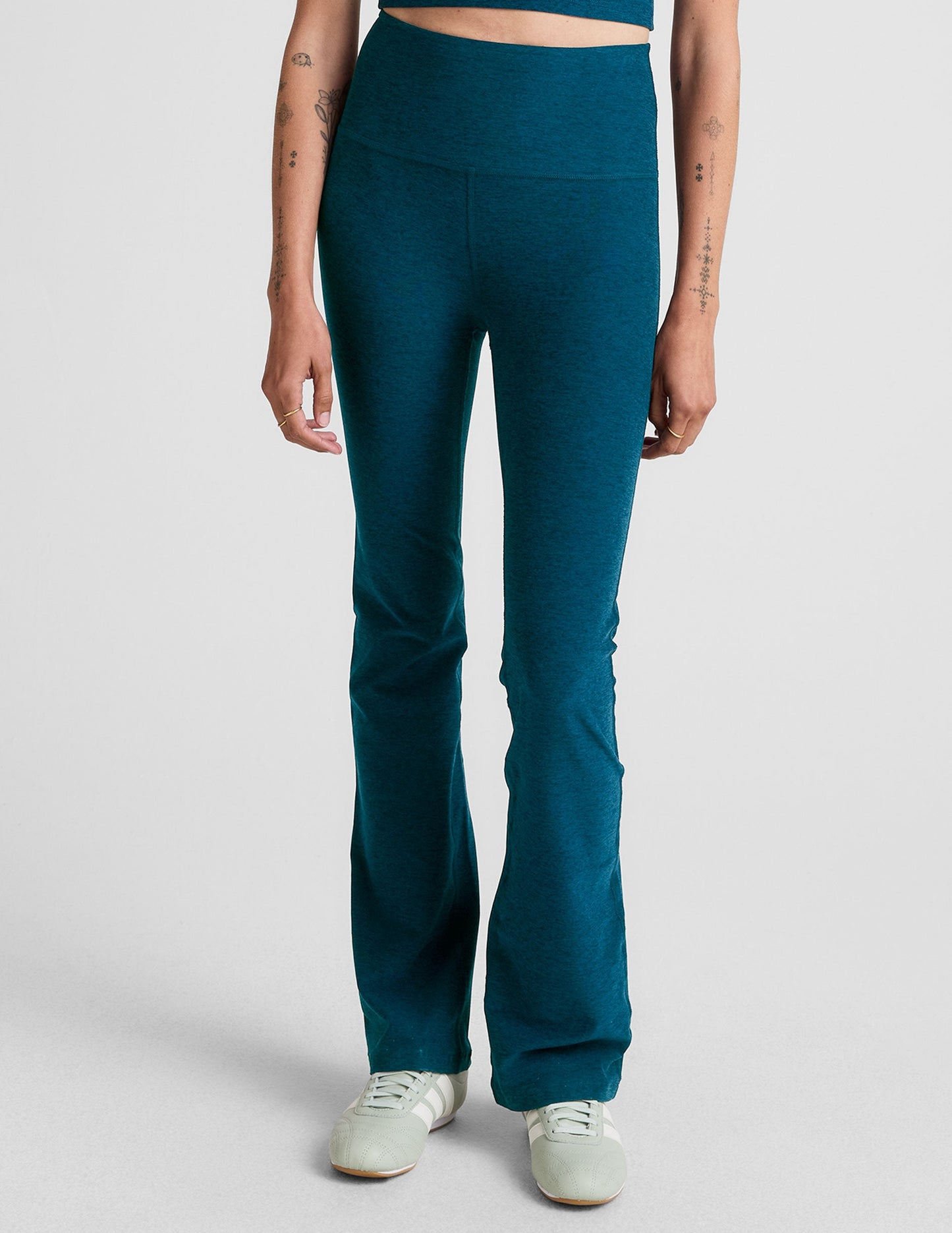 Luxurious Spacedye High-Waisted Bootcut Pants: Flattering Fit, Yoga & Everyday Comfort