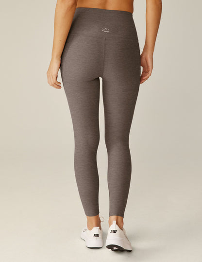 Beyond Yoga Spacedye High Waisted Midi Leggings with Pockets - Soft Umber Heather