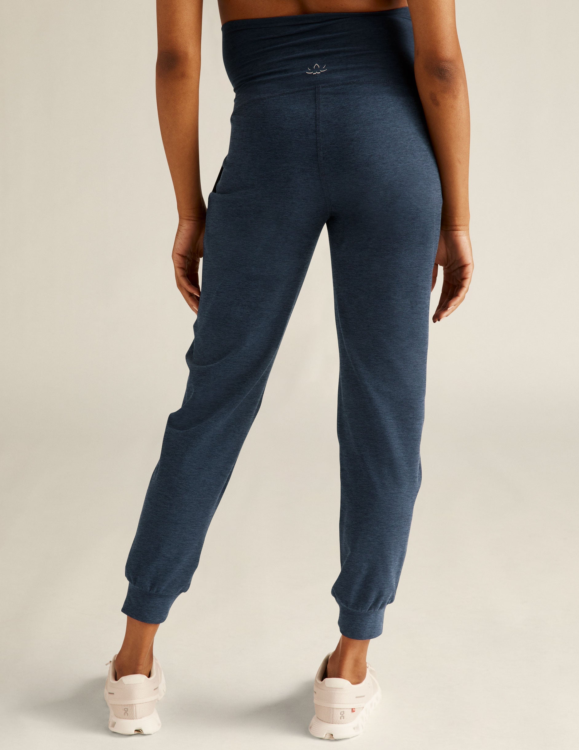 Ultra Soft Spacedye Maternity Midi Jogger with Tapered Fit & High-Rise Comfort