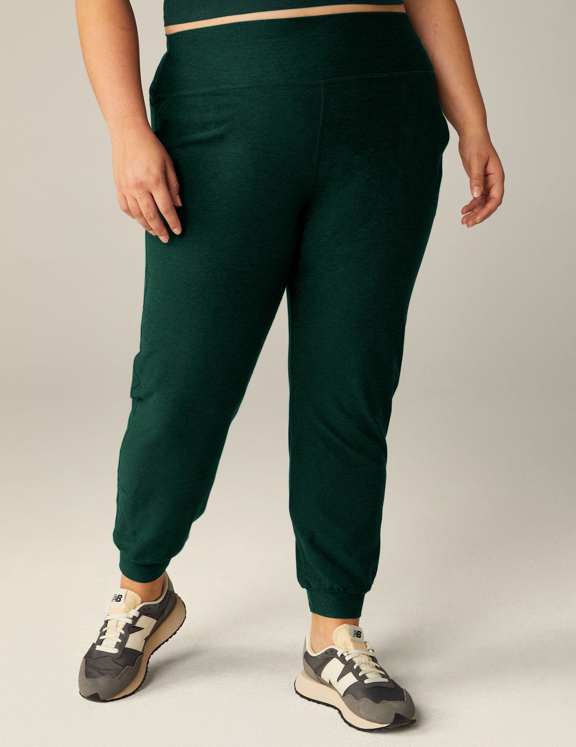 Ultra-Soft Spacedye Midi Jogger Pants, Tapered Fit, Dark Spruce Green Heather