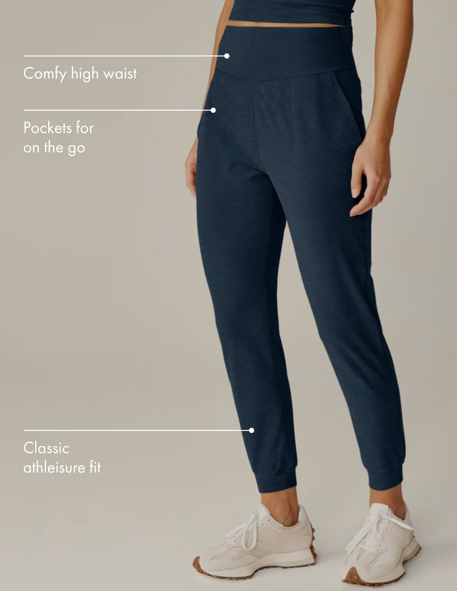 Ultra Soft Spacedye Midi Jogger Pants - Cozy Tapered Athleisure Loungewear