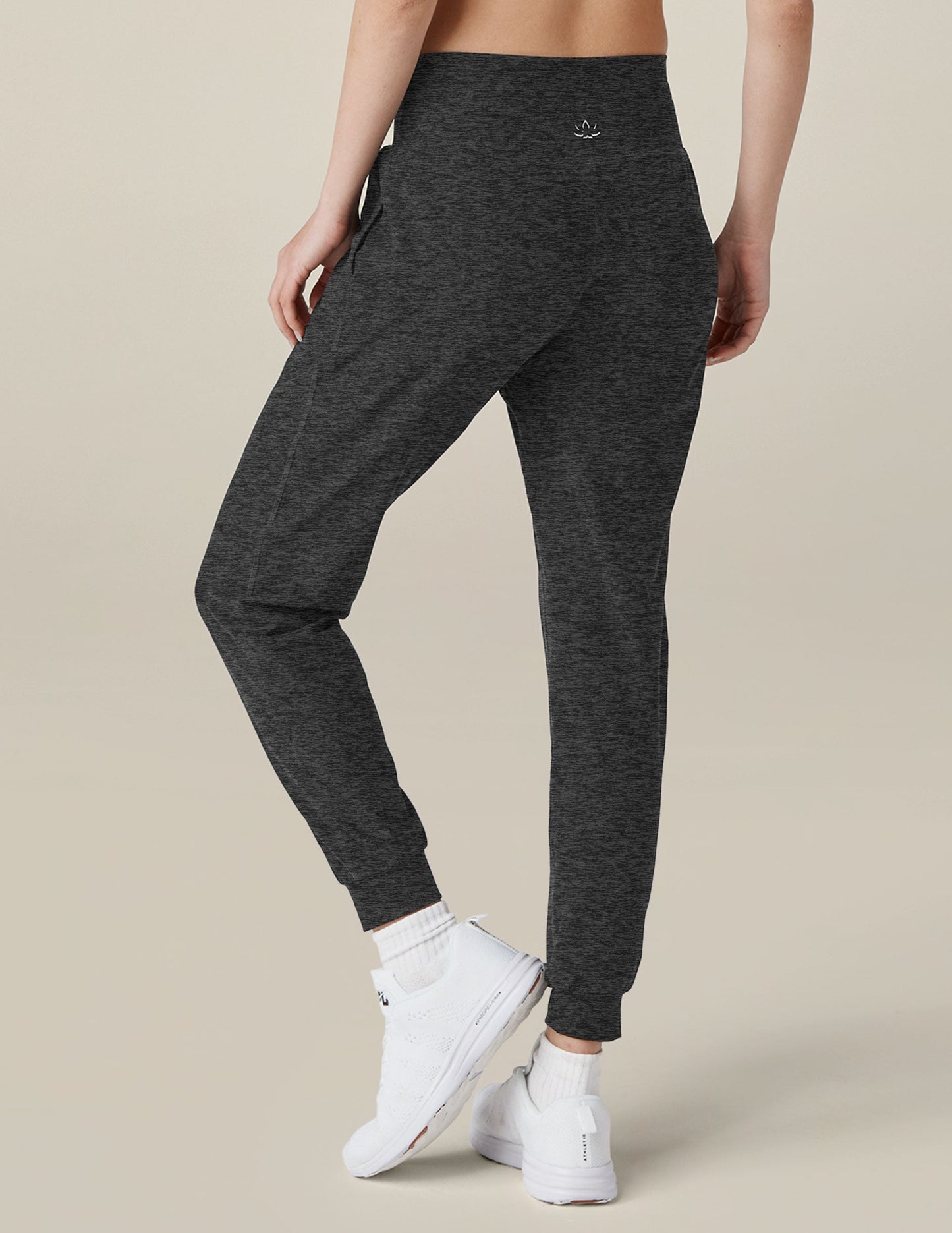 Beyond Yoga Women's Spacedye Midi Jogger Pants - Black Charcoal Athleisure