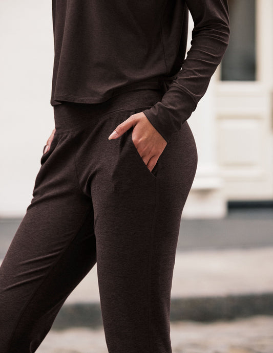 Ultra Soft Spacedye Midi Joggers: Women's Tapered Fit Athleisure Pants