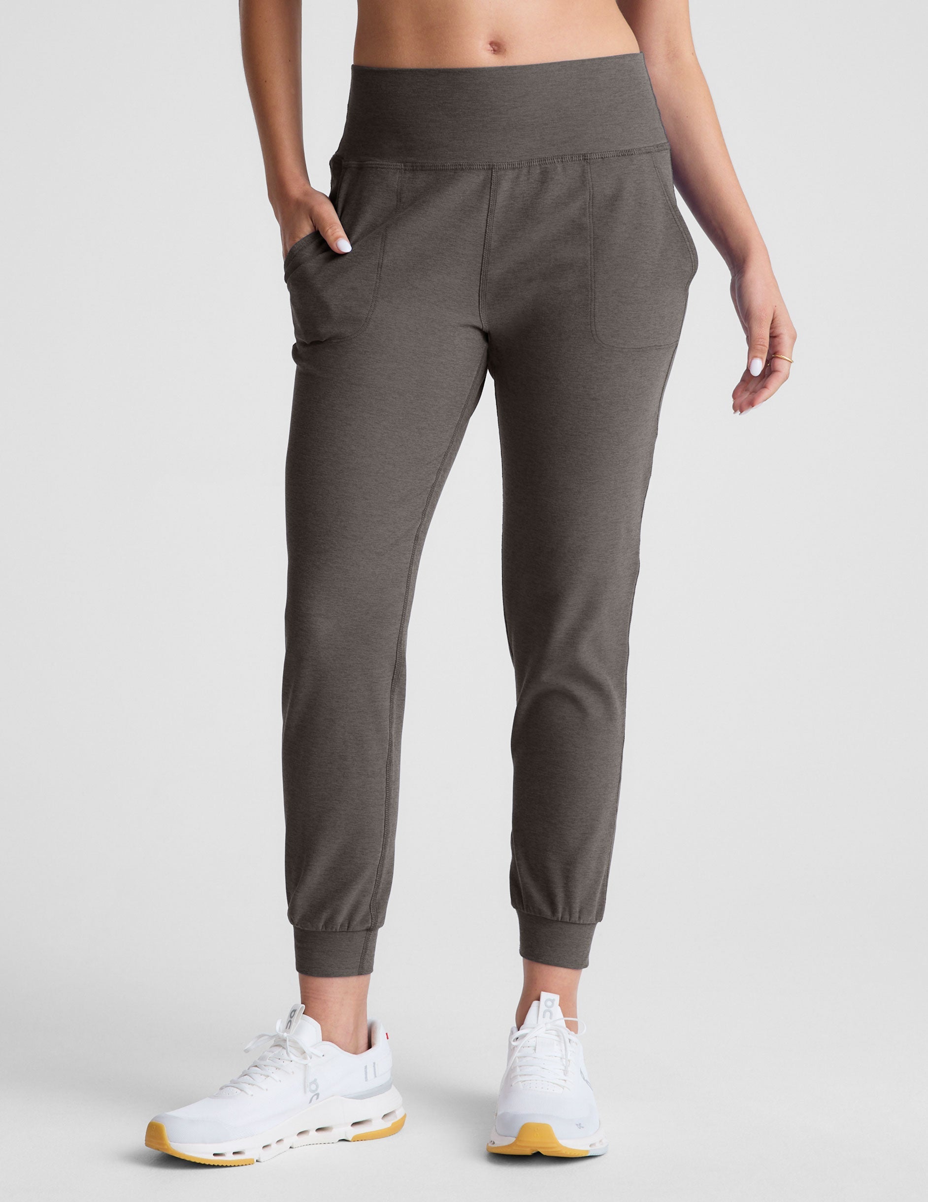 Ultra Soft Spacedye Midi Jogger, Tapered Athleisure Essential, Cozy Everyday Wear