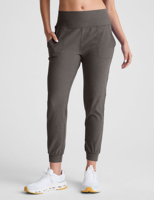 Ultra Soft Spacedye Midi Jogger, Tapered Athleisure Essential, Cozy Everyday Wear