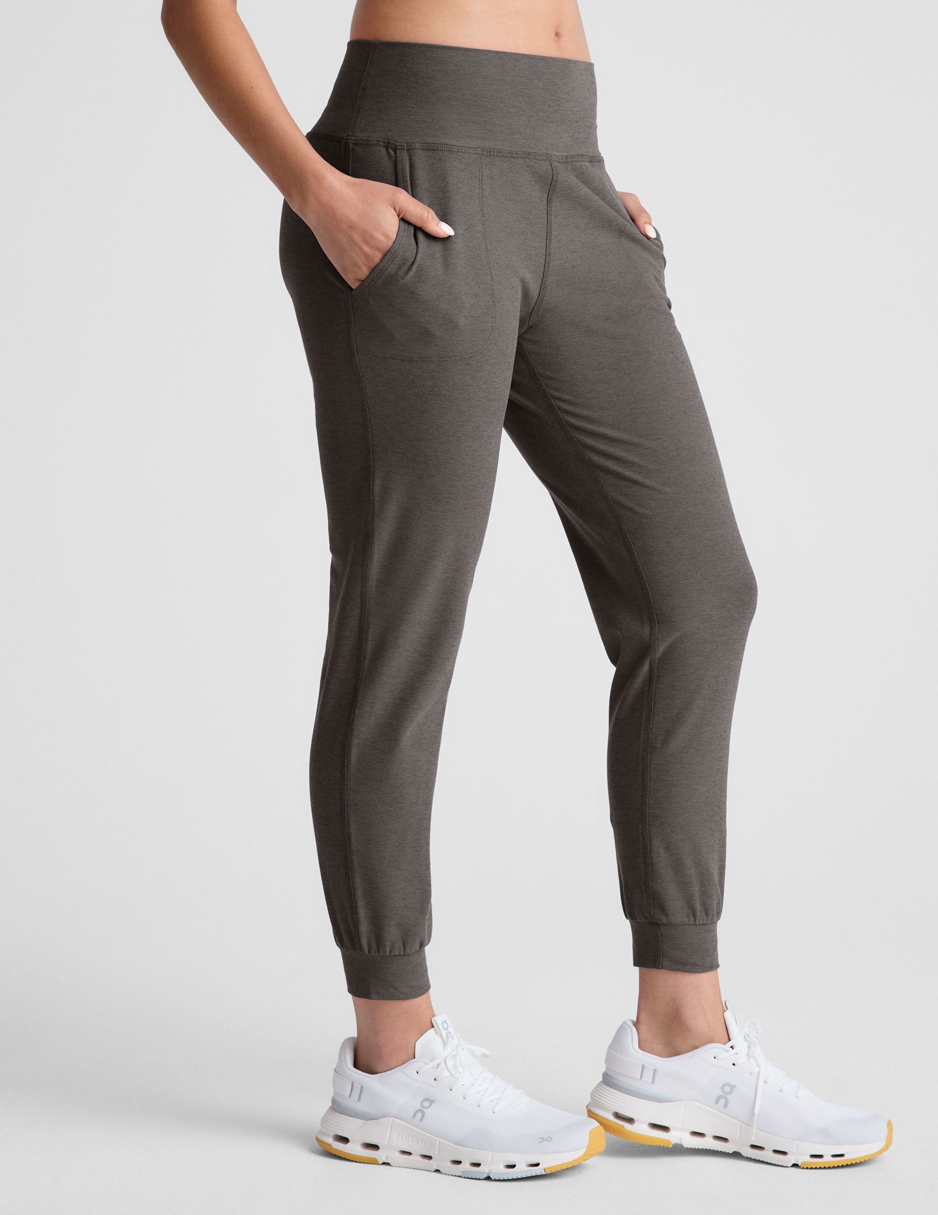 Ultra Soft Spacedye Midi Jogger, Tapered Athleisure Essential, Cozy Everyday Wear
