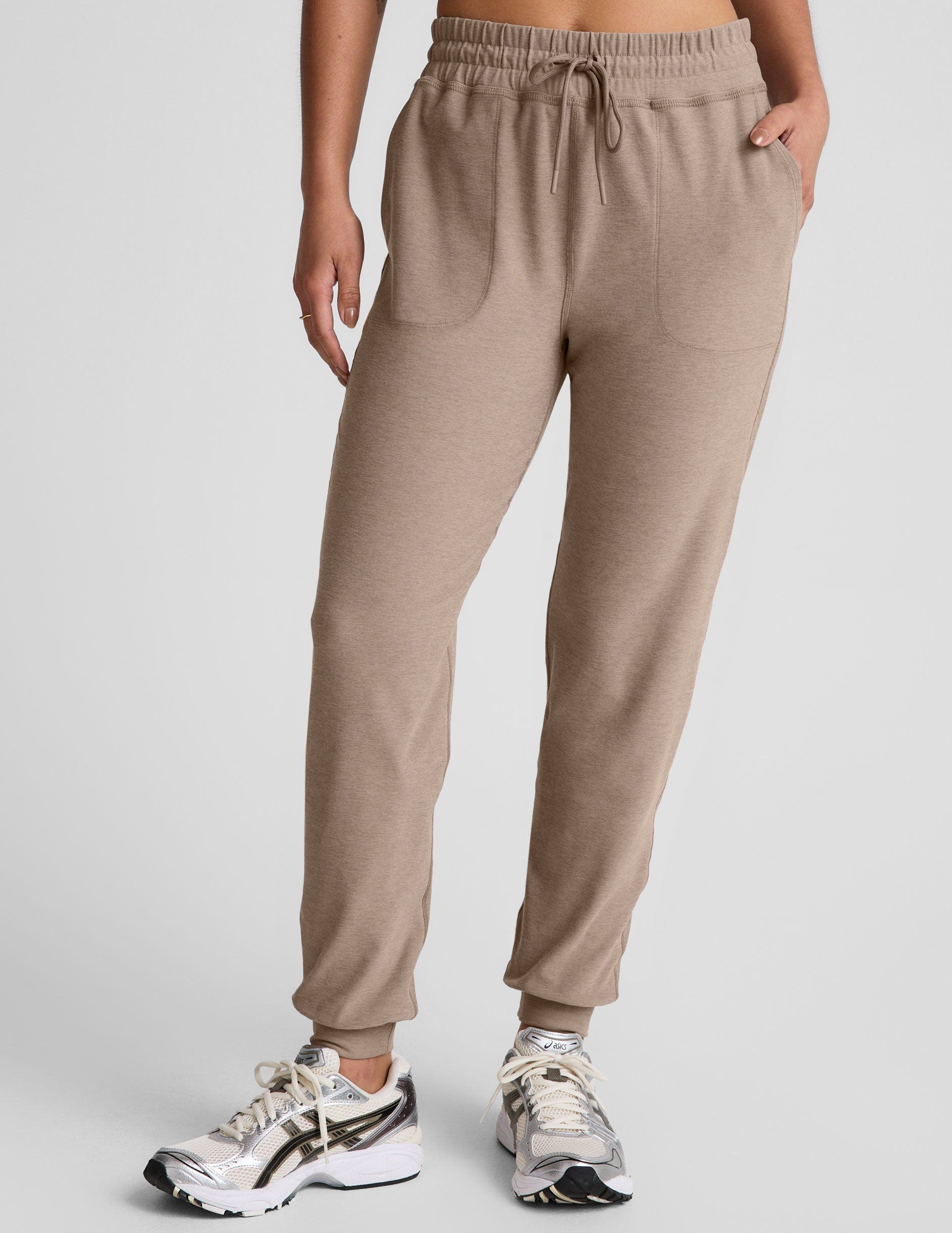 Plush Spacedye Commuter Midi Joggers: Ultra-Soft, Slim Fit, Drawstring Waist, Pockets