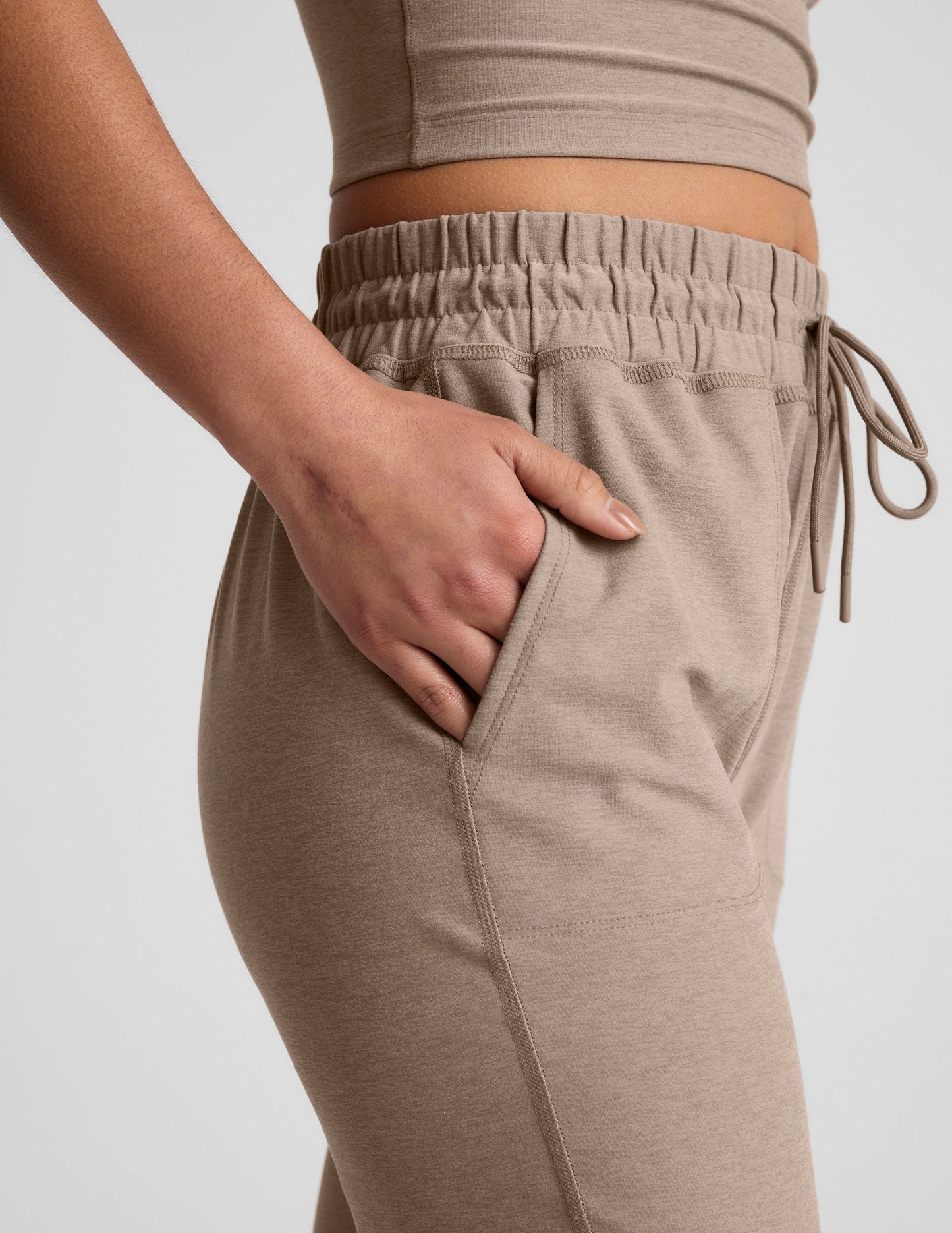 Plush Spacedye Commuter Midi Joggers: Ultra-Soft, Slim Fit, Drawstring Waist, Pockets