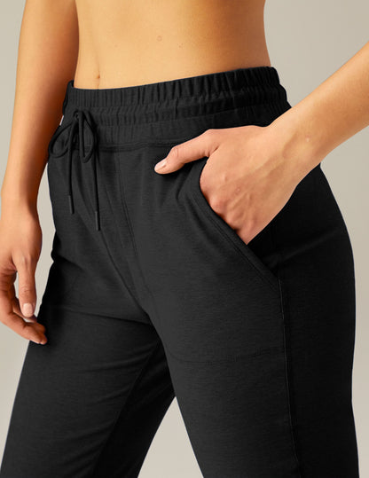 Ultra-Soft Spacedye Commuter Midi Jogger Pants for Women - Darkest Night