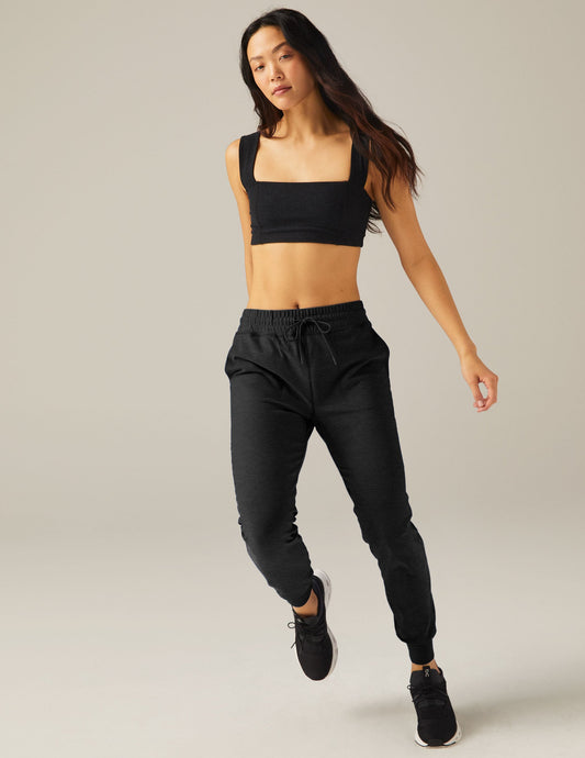 Ultra-Soft Spacedye Commuter Midi Jogger Pants for Women - Darkest Night