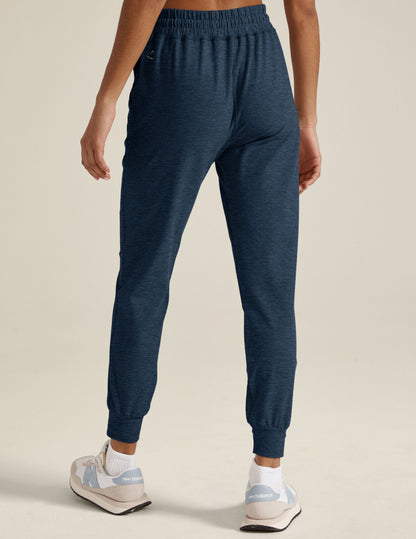 Ultra-Soft Spacedye Commuter Midi Jogger Pants for Women - Navy