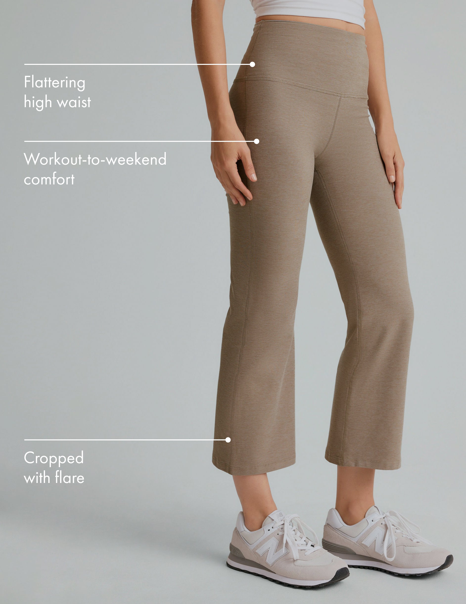 Spacedye Retro Cropped Flare Leg Pant - High Waisted Comfort Activewear