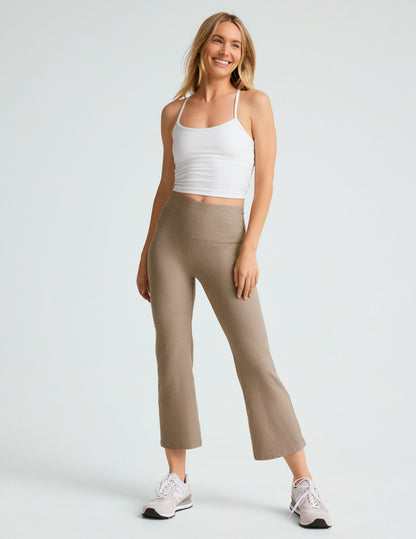 Spacedye Retro Cropped Flare Leg Pant - High Waisted Comfort Activewear