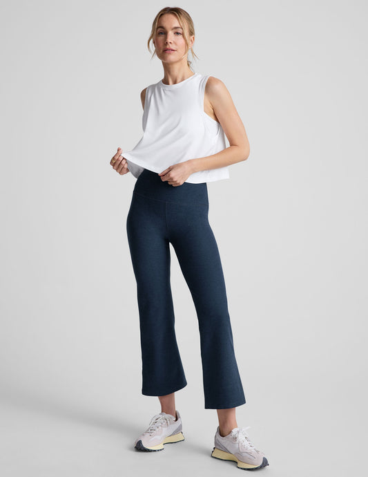 Spacedye Retro High-Waist Cropped Flare Yoga Pants - Soft Activewear Leggings