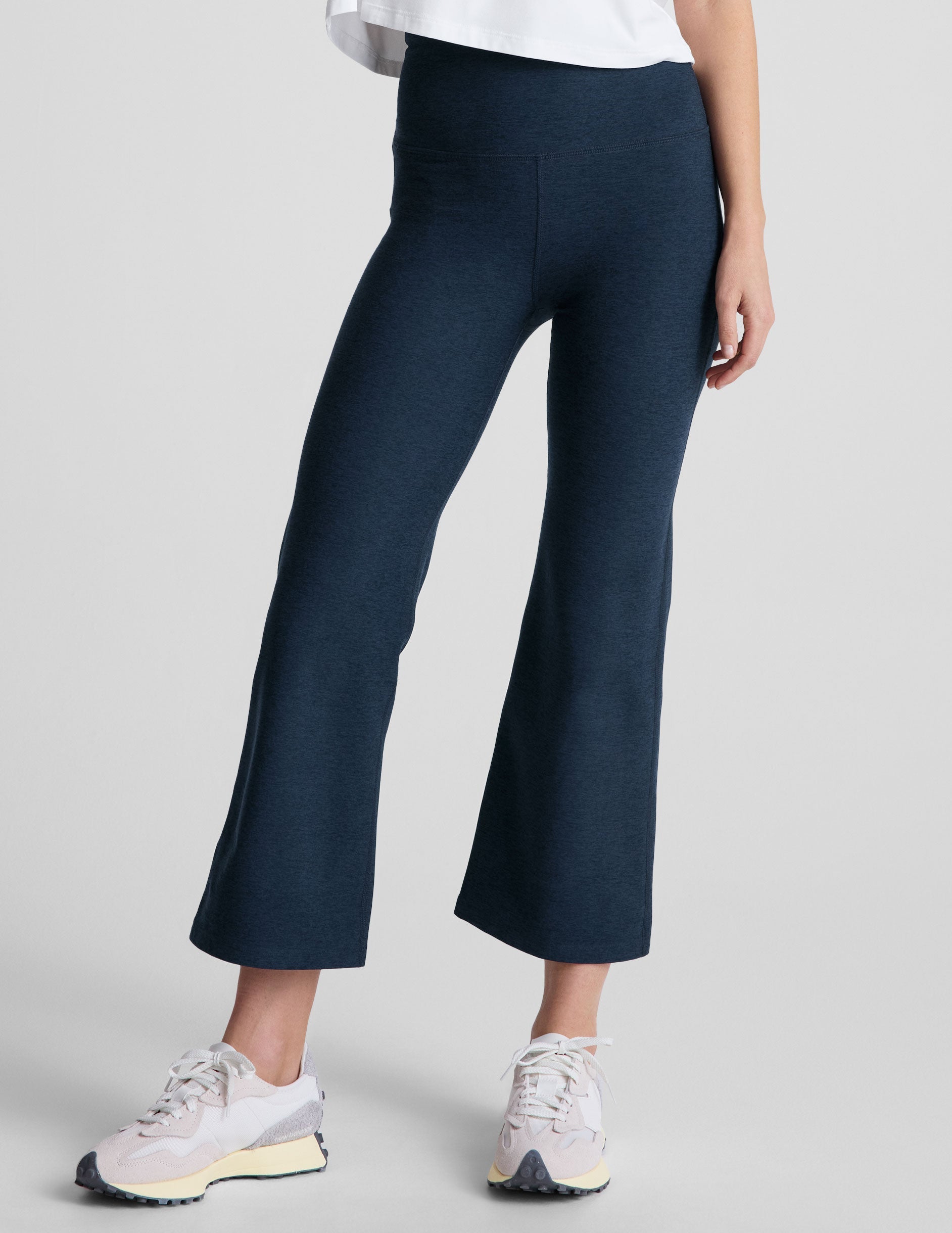 Spacedye Retro High-Waist Cropped Flare Yoga Pants - Soft Activewear Leggings
