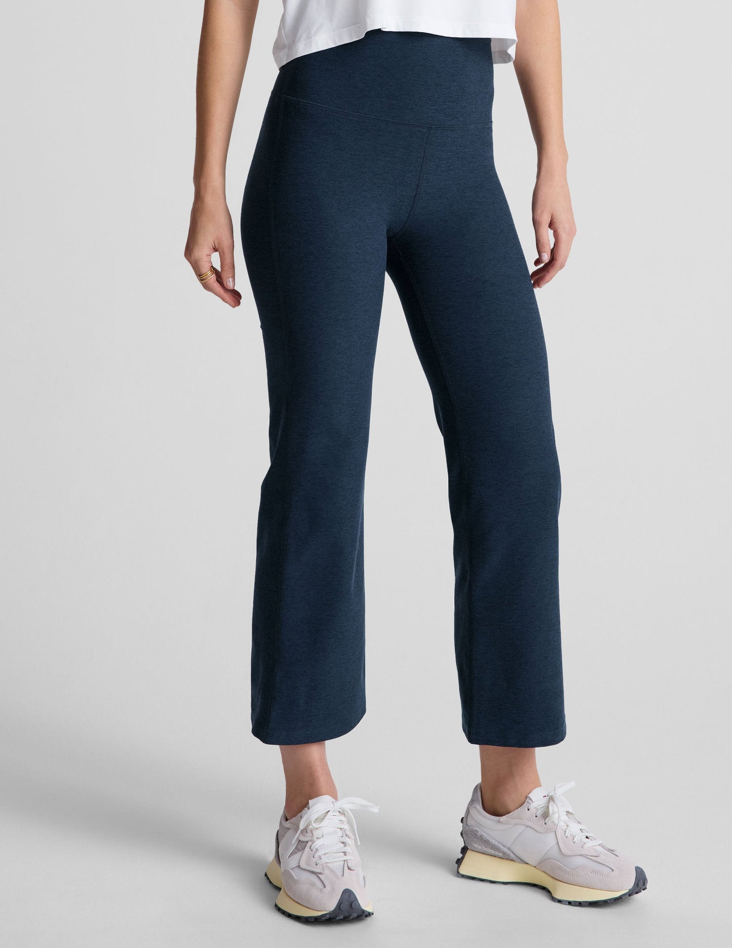Spacedye Retro High-Waist Cropped Flare Yoga Pants - Soft Activewear Leggings